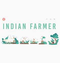 Indian Farmer Landing Page Template Rural Men