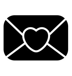 Love Message Latter Black Icon