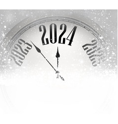 New Year 2024 Countdown Clock Over Light