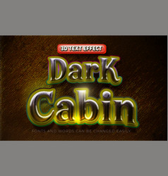 Dark Cabin Horror Editable Text Effect Style