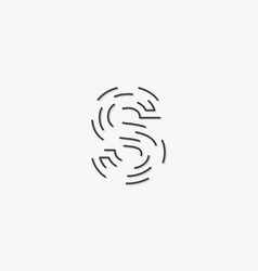 Fingerprint Letter S Logo Concept Isolated