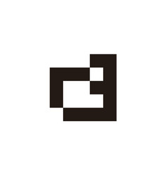 Letter R Number 3 Square Geometric Symbol Simple