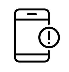 Mobile Phone Icon With Exclamation Mark