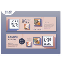 Trendy Banner Template Design Set