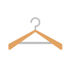 Wooden Hanger Icon Or Hanger For Clothes