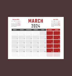 Calendar For March 2024 Starts Monday