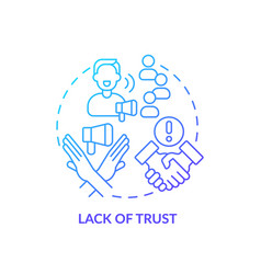 Lack Of Trust Blue Gradient Concept Icon