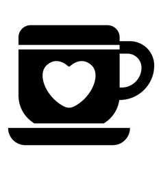 Love Tea Cup Black Icon