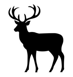 Black Deer Icon On White Background