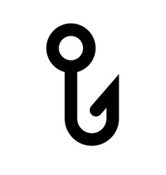 Fish Hook Icon Or Sea Fishing