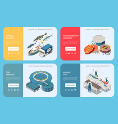 Industrial Fish Production Web Concept