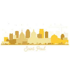 Saint Paul Minnesota City Skyline Silhouette