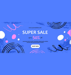 Super Sale Blue Banner Concept