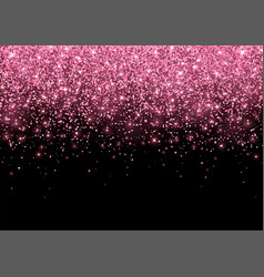 Hot Pink Sparkling Glitter Scattered On Black