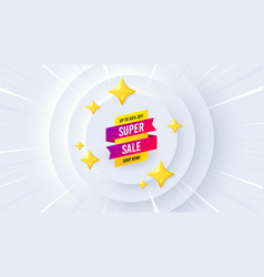 Super Sale Banner Discount Sticker Shape