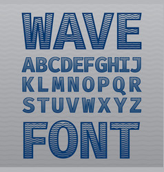 Wave Vintage Font Poster