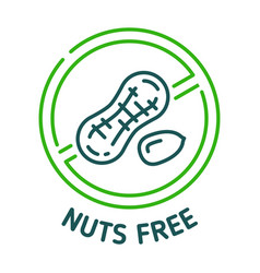 Nuts Free Icon Sign Of Peanut For Food Allergy