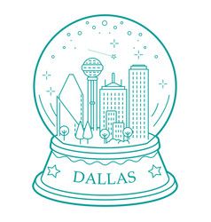 Dallas Christmas Snow Globe