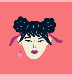 Portrait Asian Woman Avatar Female Character