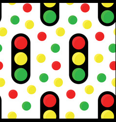 Traffic Light Style Seamless Pattern Colorful