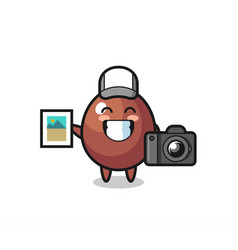 Character Of Chocolate Egg As A Photographer