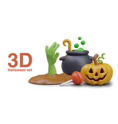 Halloween On White Background 3d