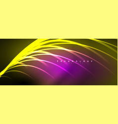 Light Beams Neon Lines Abstract Background