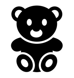 Teddy Bear Toy Black Icon