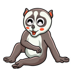 Cute Little Loris Cartoon Sitting