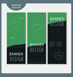 Trendy Banner Template Set Design