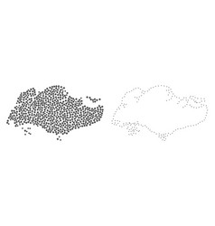 Dot Contour Map Of Singapore