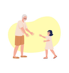 Good Relationship With Grandfather 2d Isolated