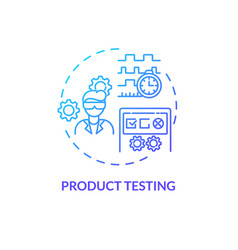 Product Testing Blue Gradient Concept Icon