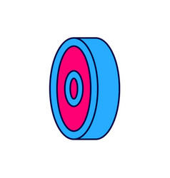 Filled Outline Skateboard Ball Bearing Icon