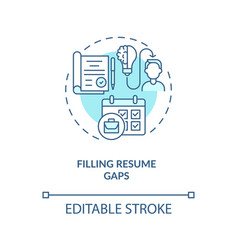 Filling Resume Gaps Concept Icon