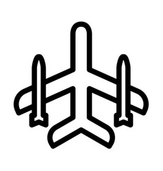 Jet Plane Thick Line Icon