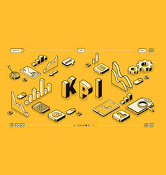 Kpi Business Performance Isometric Halftone