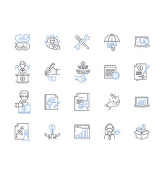 Civic Engagement Line Icons Collection Election