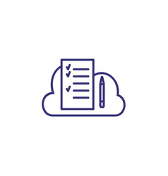 Cloud Management Line Icon