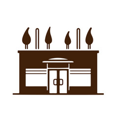 A Logo Of Home Icon Brown Silhouette Kitchen