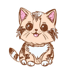 Cute Red Kitten Sketch