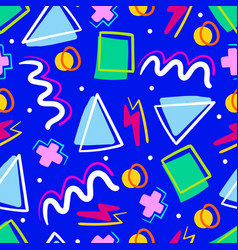 90s Nostalgia Seamless Pattern In Memphis Style