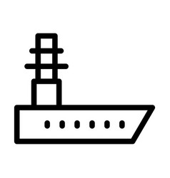 Aircraft Carrier Thick Line Icon