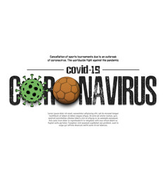 Coronavirus Sign With Handball Ball