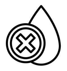 Dirty Water Drop Icon Outline Style