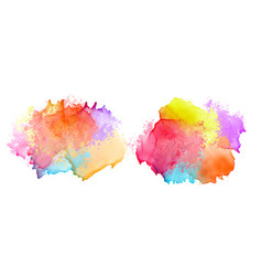 Two Set Of Colorful Watercolor Splash Banners