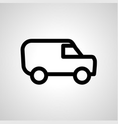 Van Line Icon Bank Isolated Simple Icon