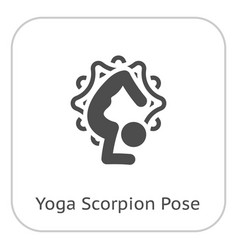 Yoga Scorpion Pose Icon Flat Design Isolated