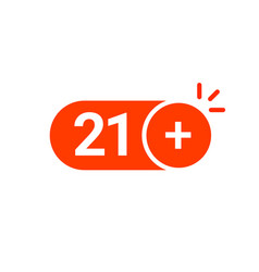 21 Plus Warning Icon Over Under