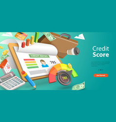 3d Conceptual Of Credit Score